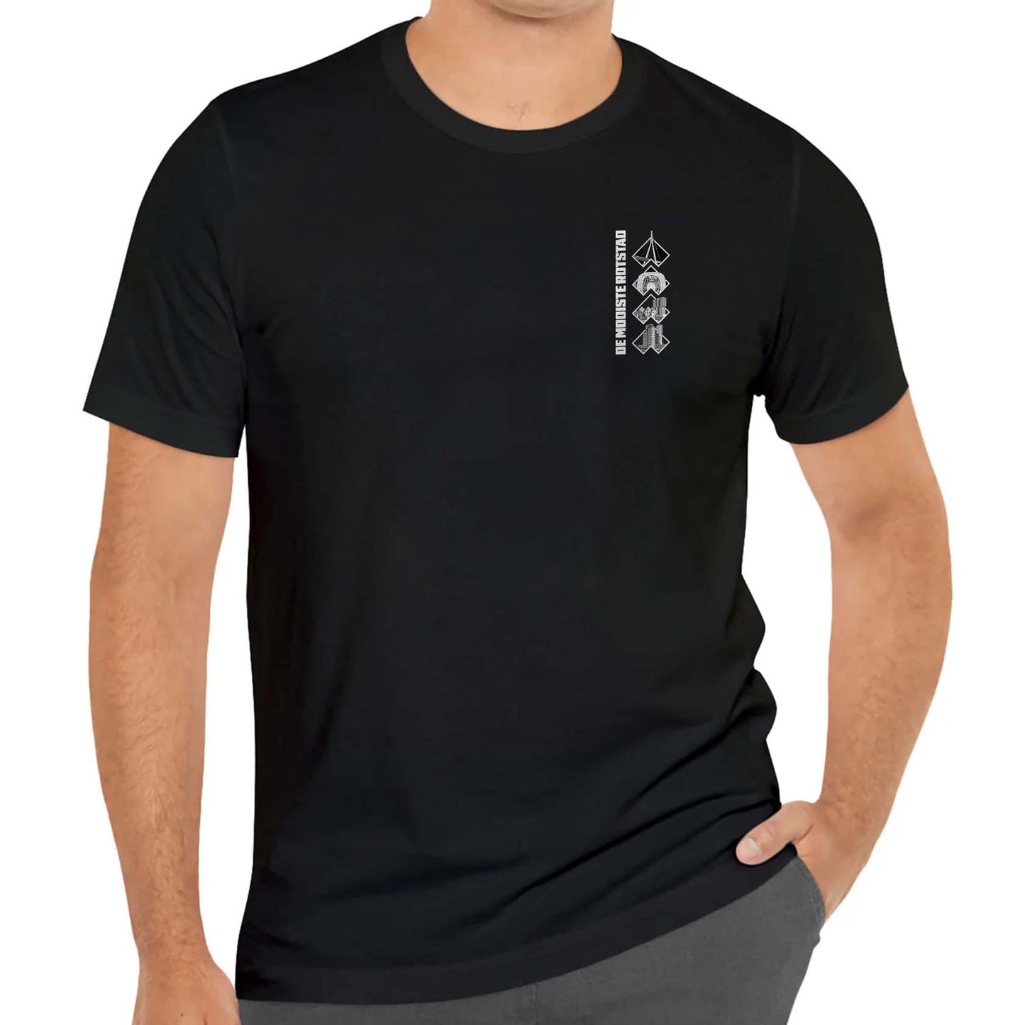 T-shirt regular zwart - De Mooiste Rotstad