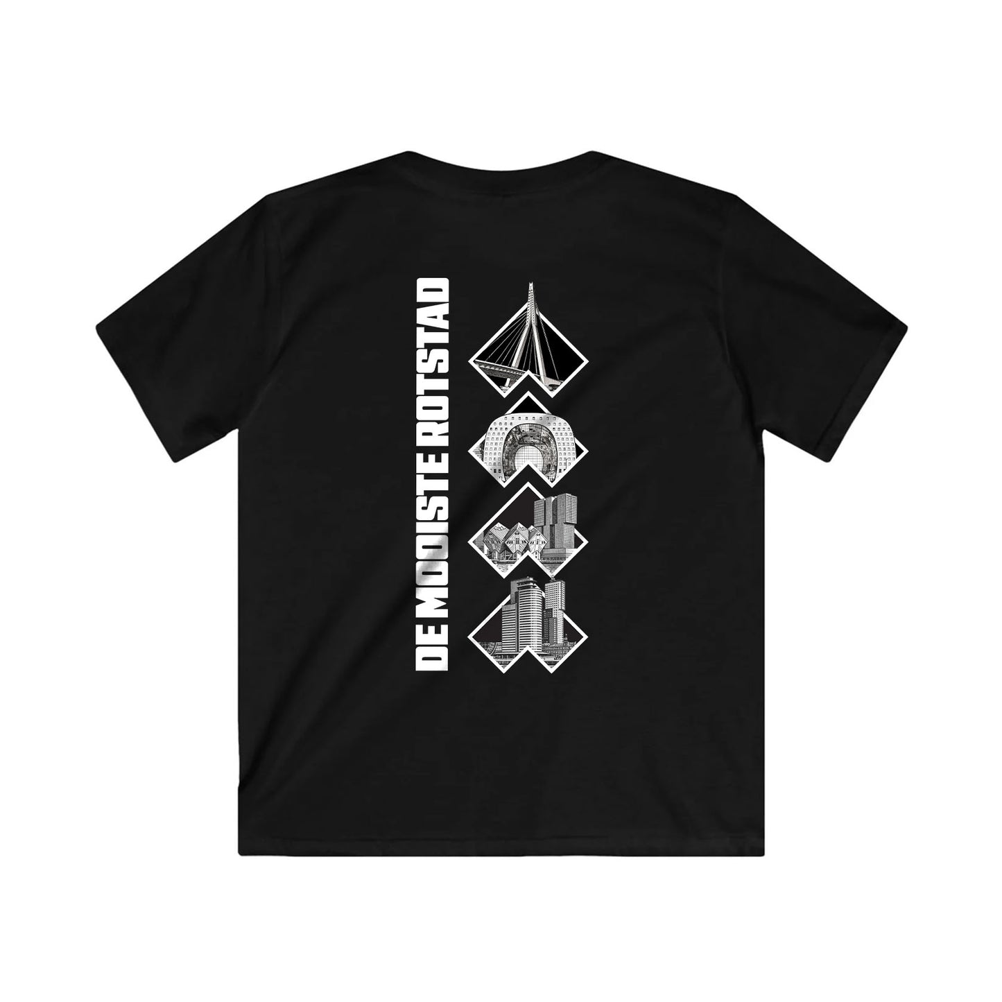 T-shirt regular zwart - kids - De Mooiste Rotstad
