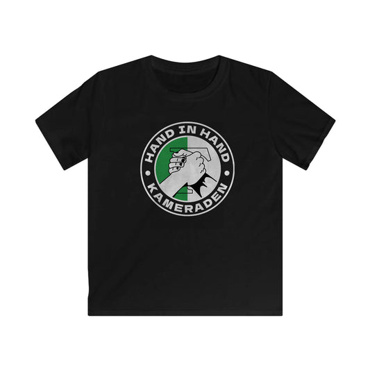 T-shirt regular zwart - kids - Groen wit - Hand in Hand