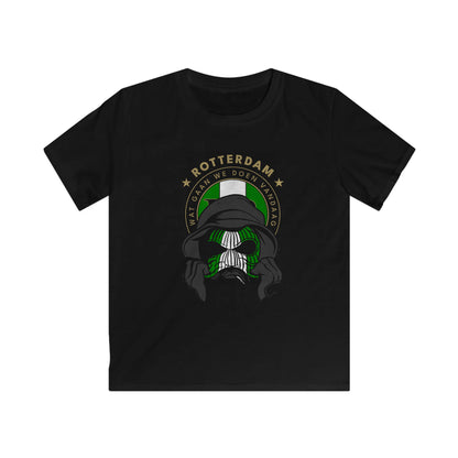 T-shirt regular zwart - kids - FR masker