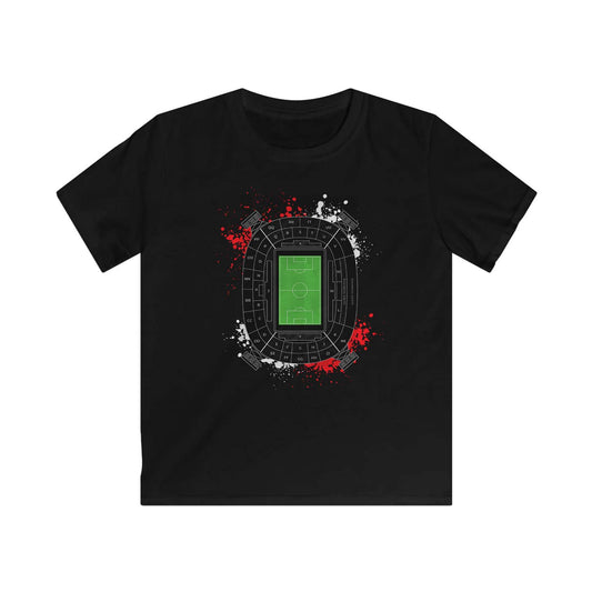 T-shirt regular zwart - kids - Rood wit Kuip