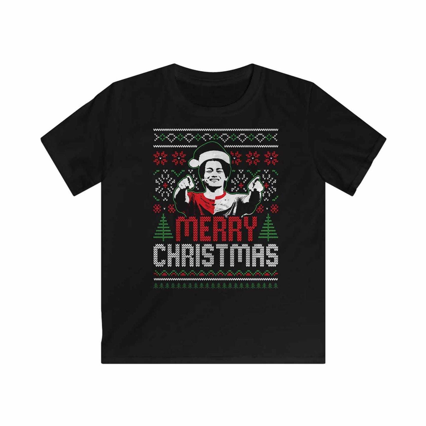 Kerst t-shirt regular zwart - kids - Ayase Merry Christmas