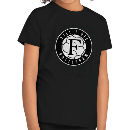 T-shirt regular zwart - kids - F Till I Die Rotterdam