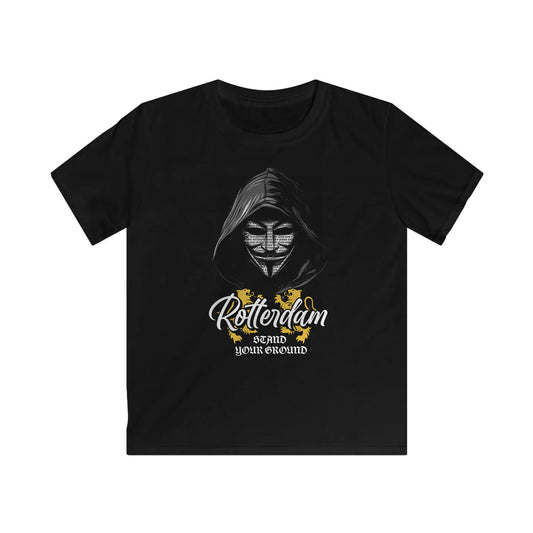 T-shirt regular zwart - kids - Vendetta - Rotterdam stand your ground