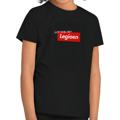 T-shirt regular zwart - kids - Wij zijn het Legioen