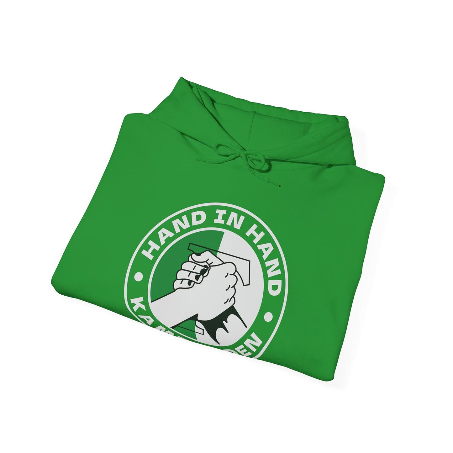 Hoodie relax zwart - Groen wit - Hand in Hand