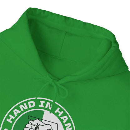 Hoodie relax zwart - Groen wit - Hand in Hand