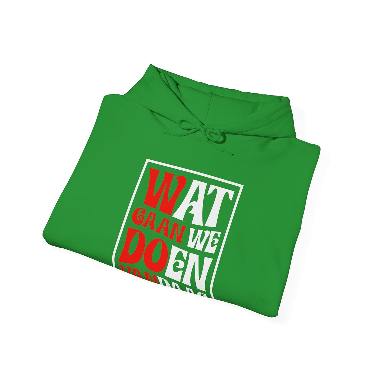 Hoodie relax - Rood wit - Wat gaan doen vandaag