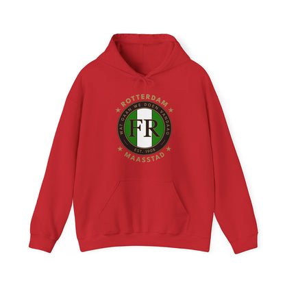 Hoodie relax zwart - FR- Wat gaan we doen vandaag - logo voor groot