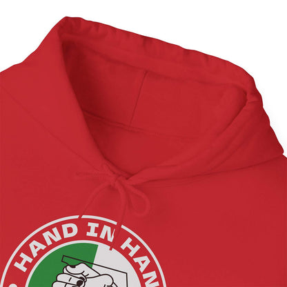 Hoodie relax zwart - Groen wit - Hand in Hand