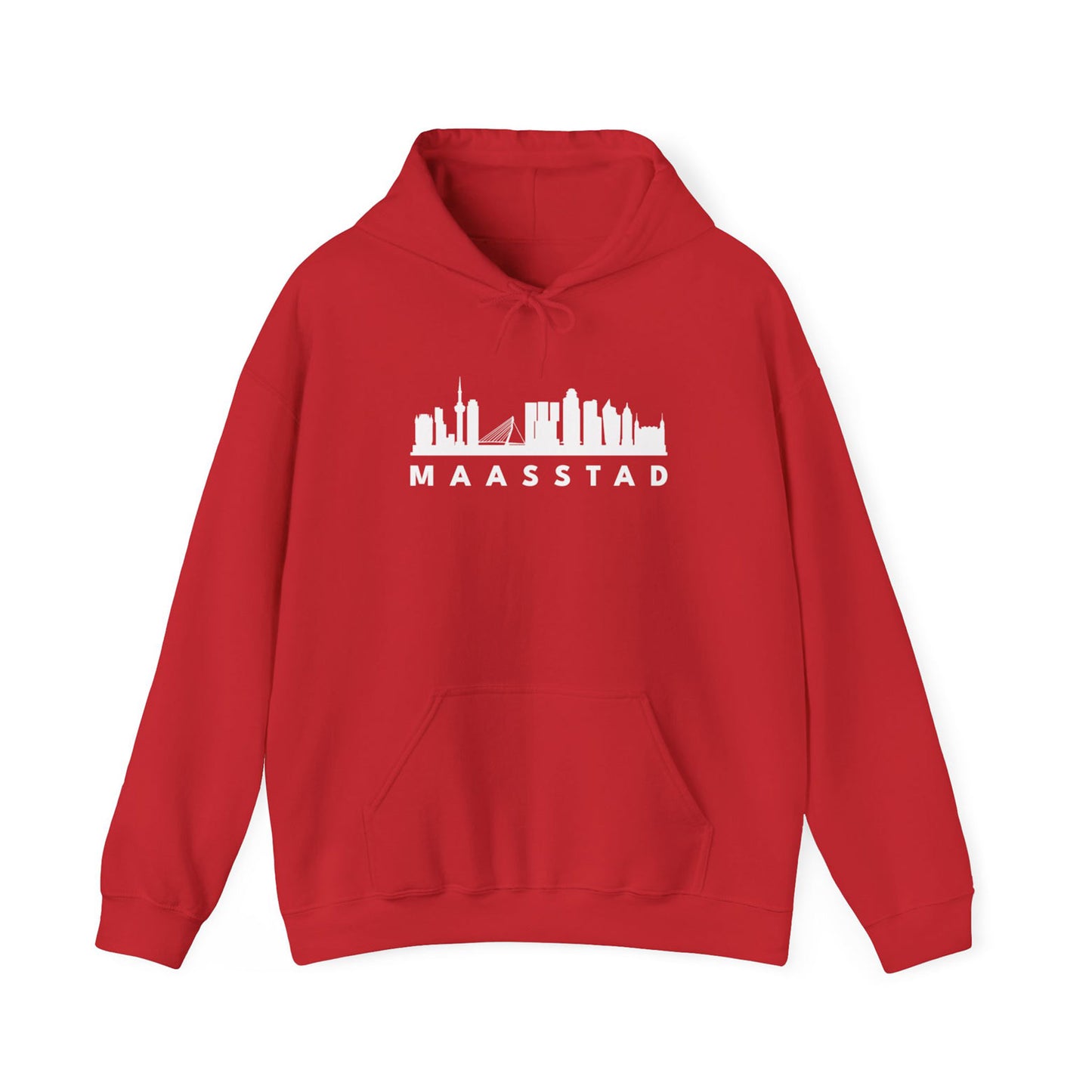 Hoodie relax - Skyline Maasstad - logo voor groot