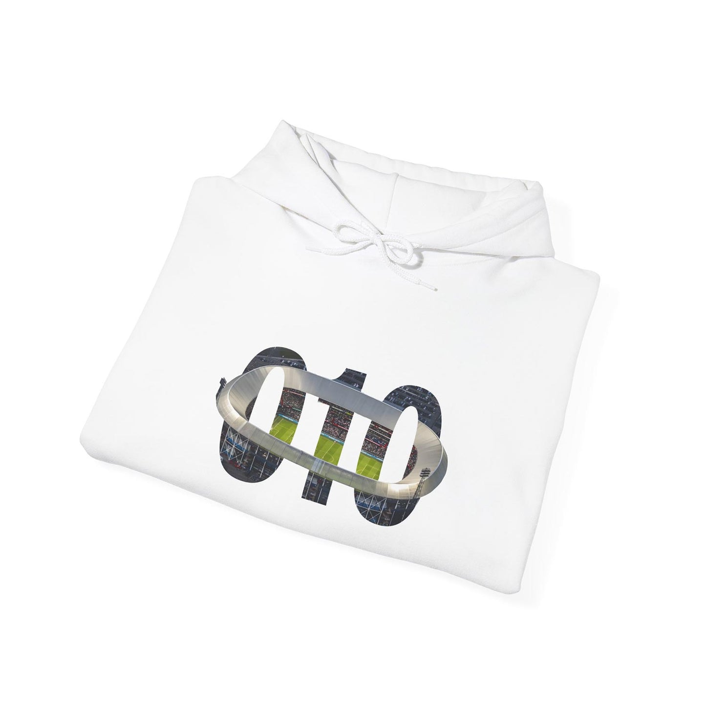 Hoodie relax zwart - 010 Stadion