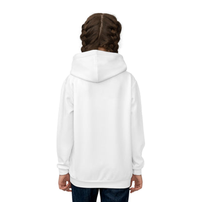 Hoodie regular wit - kids - FR - Wat gaan we doen vandaag - logo voor groot