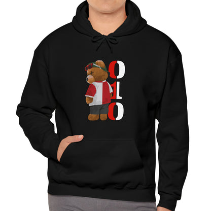 Zwarte hoodie met feyenoord 010 beer