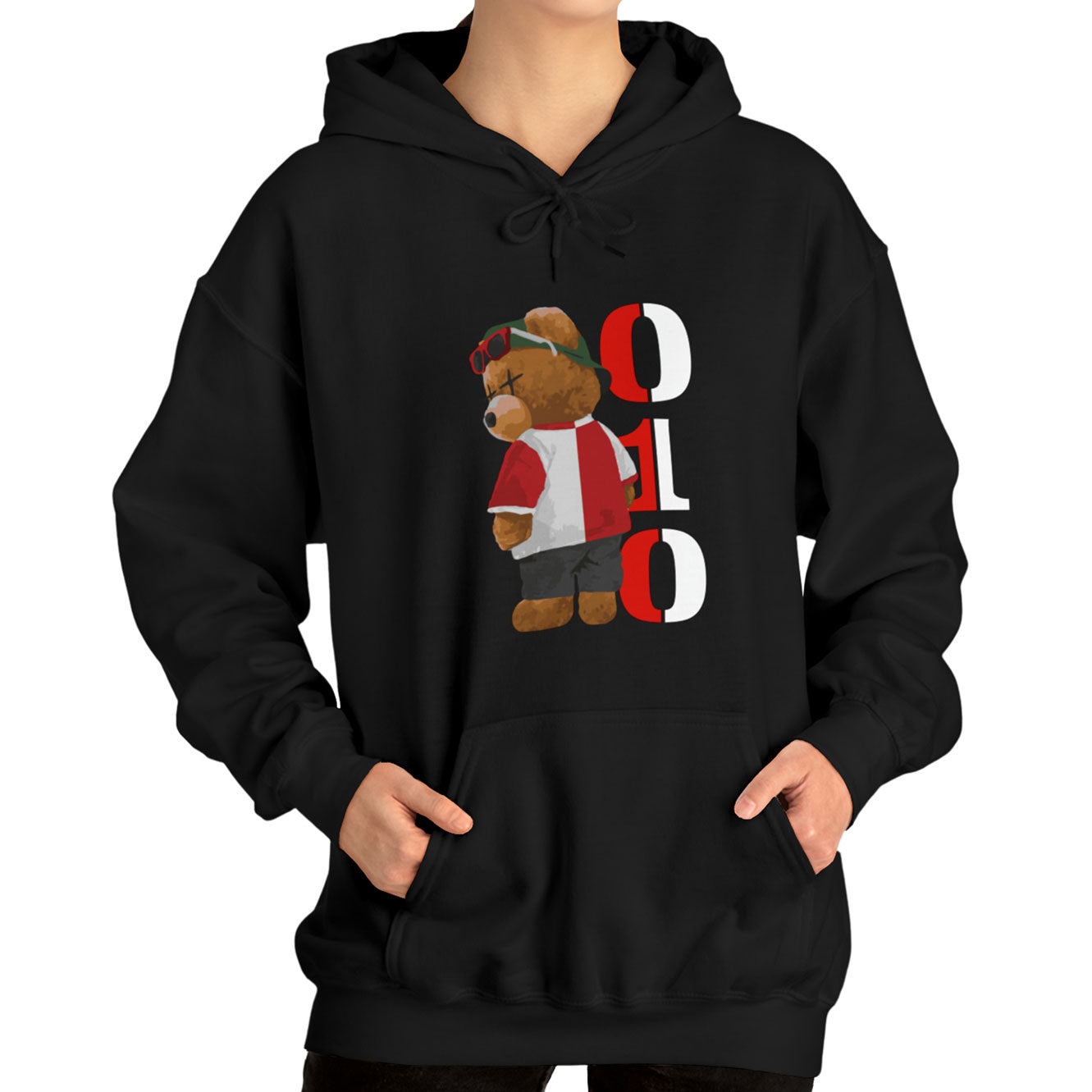 Hoodie relax - FR - 010 beer - logo voor groot