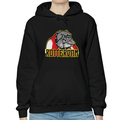 Hoodie relax - Bulldog Rotterdam - logo voor groot