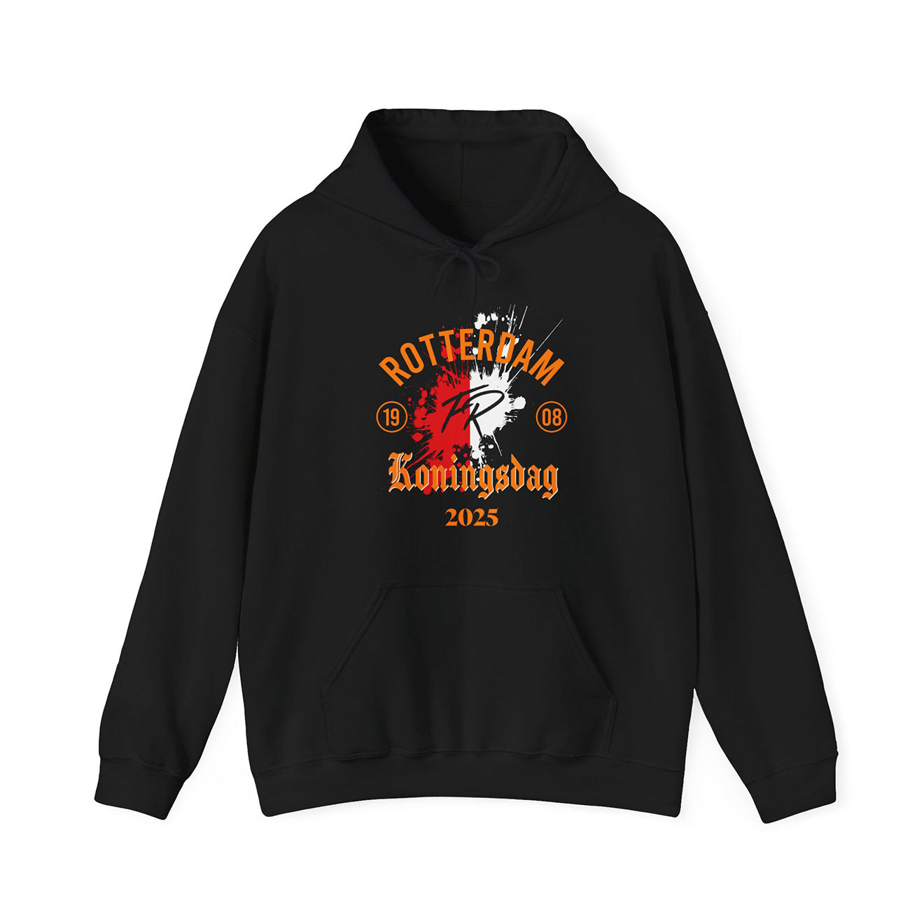 Hoodie zwart - Koningsdag 2025 - Rotterdam FR 1908