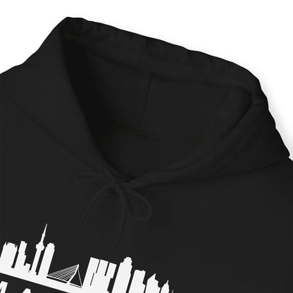 Hoodie relax - Skyline Maasstad - logo voor groot