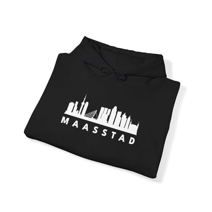 Hoodie relax - Skyline Maasstad - logo voor groot