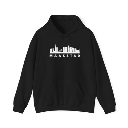 Hoodie relax - Skyline Maasstad - logo voor groot