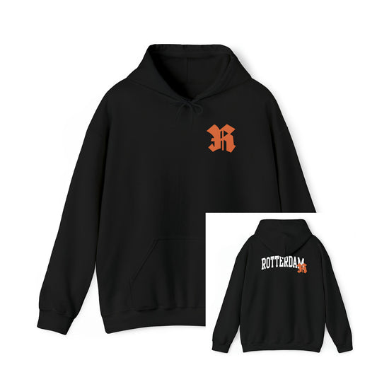 Zwarte hoodie met Rotterdam logo