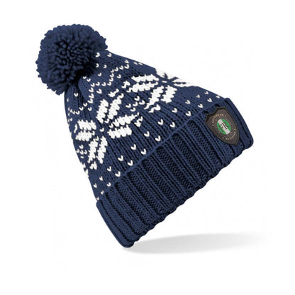 Kerst muts beanie hoog met badge - FR - Wat gaan we doen vandaag