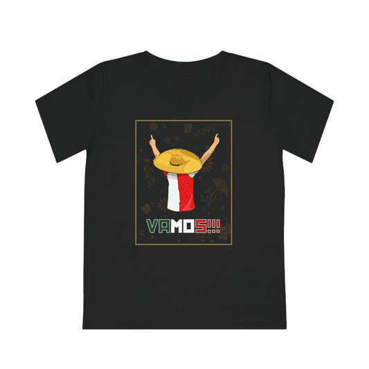 Zwarte kinder t-shirt met juichende Santiago Gimenez