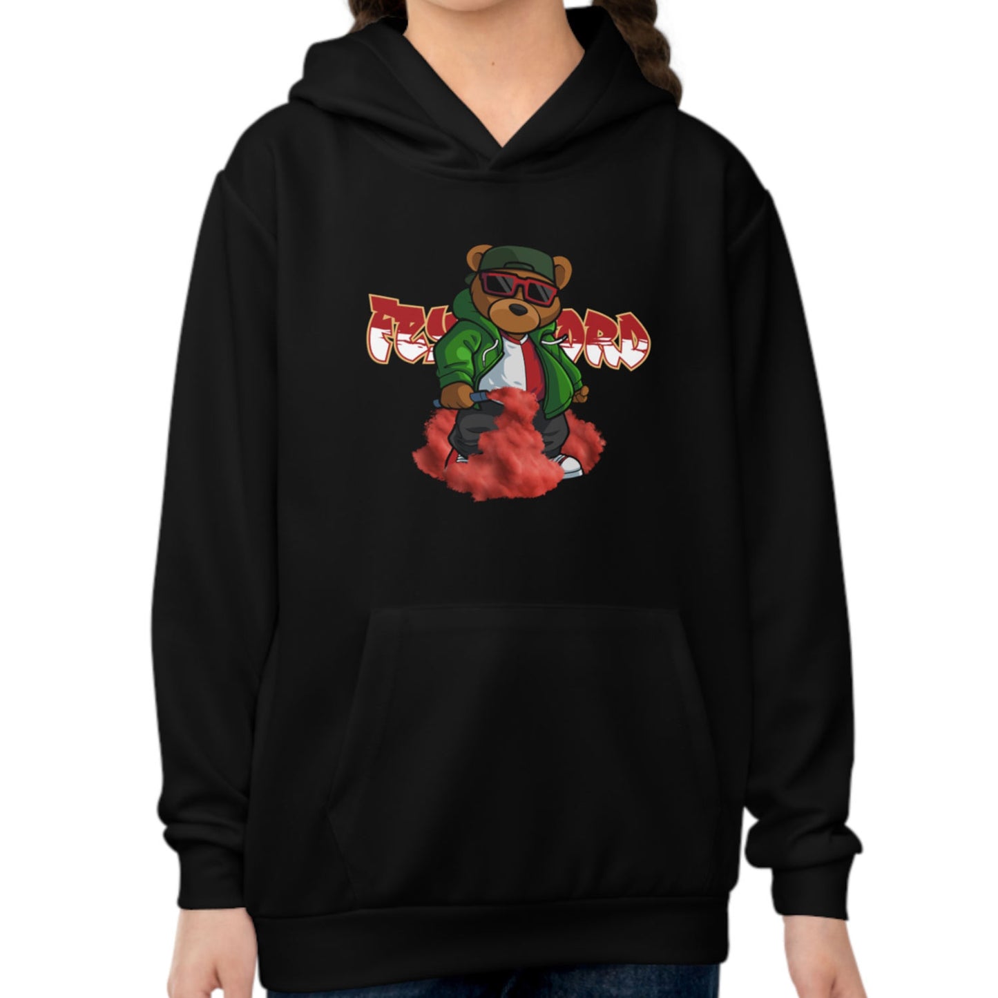 Hoodie regular zwart - kids - FR Beer