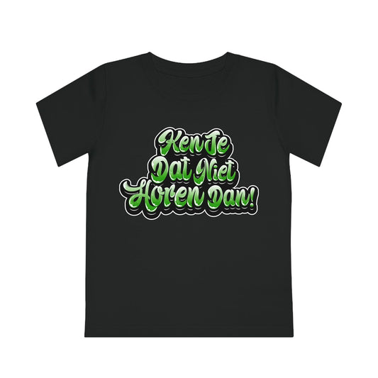 T-shirt regular zwart - kids - Ken je dat niet horen dan