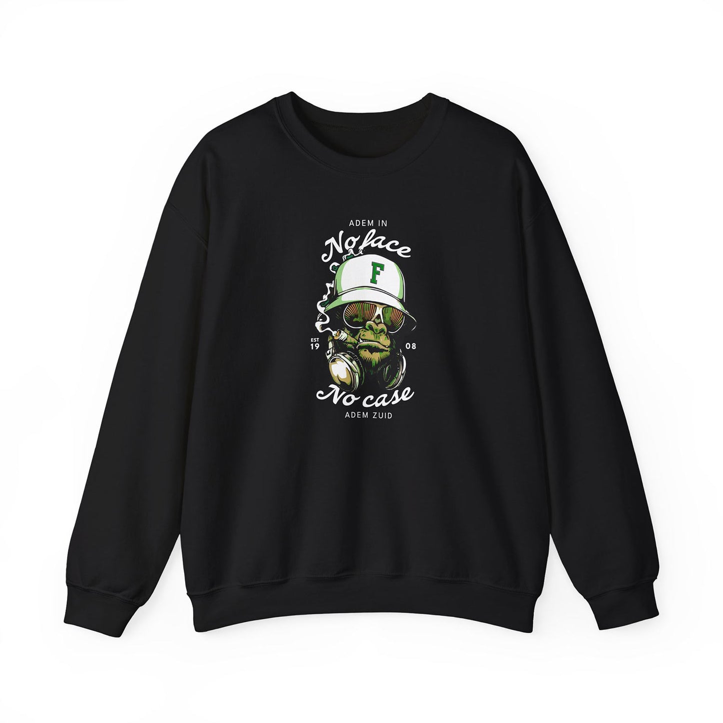 Sweater loose regular - Adem in adem Zuid - No face No case - logo voor groot