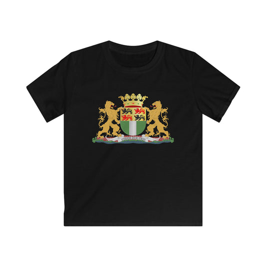 T-shirt regular zwart - Wapen van Rotterdam - logo voor groot