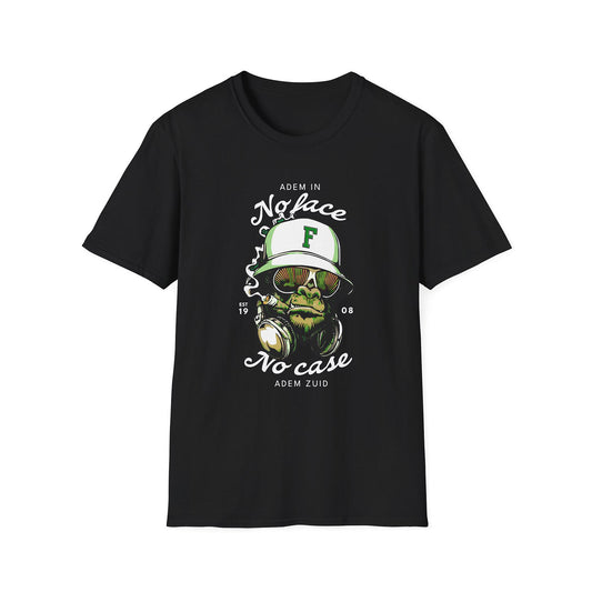 T-shirt regular - Adem in adem Zuid - No face No case - logo voor groot