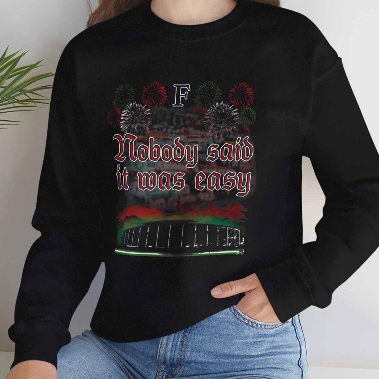 Sweater regular zwart - Nobody said it was easy