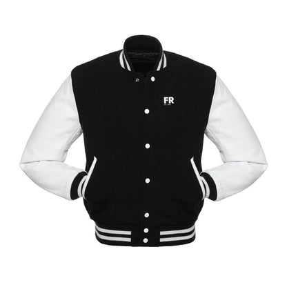 Varsity jas zwart - Till i die Hand - FR - logo links