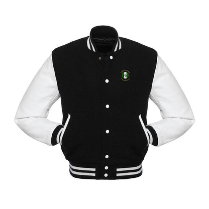 Varsity jas zwart - You never walk alone - Masker - FR - logo links