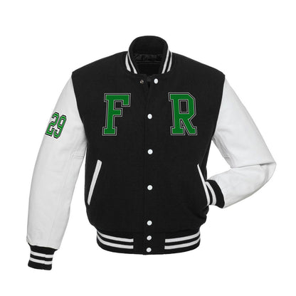 Varsity jas zwart - F R - 29 - logo's voor