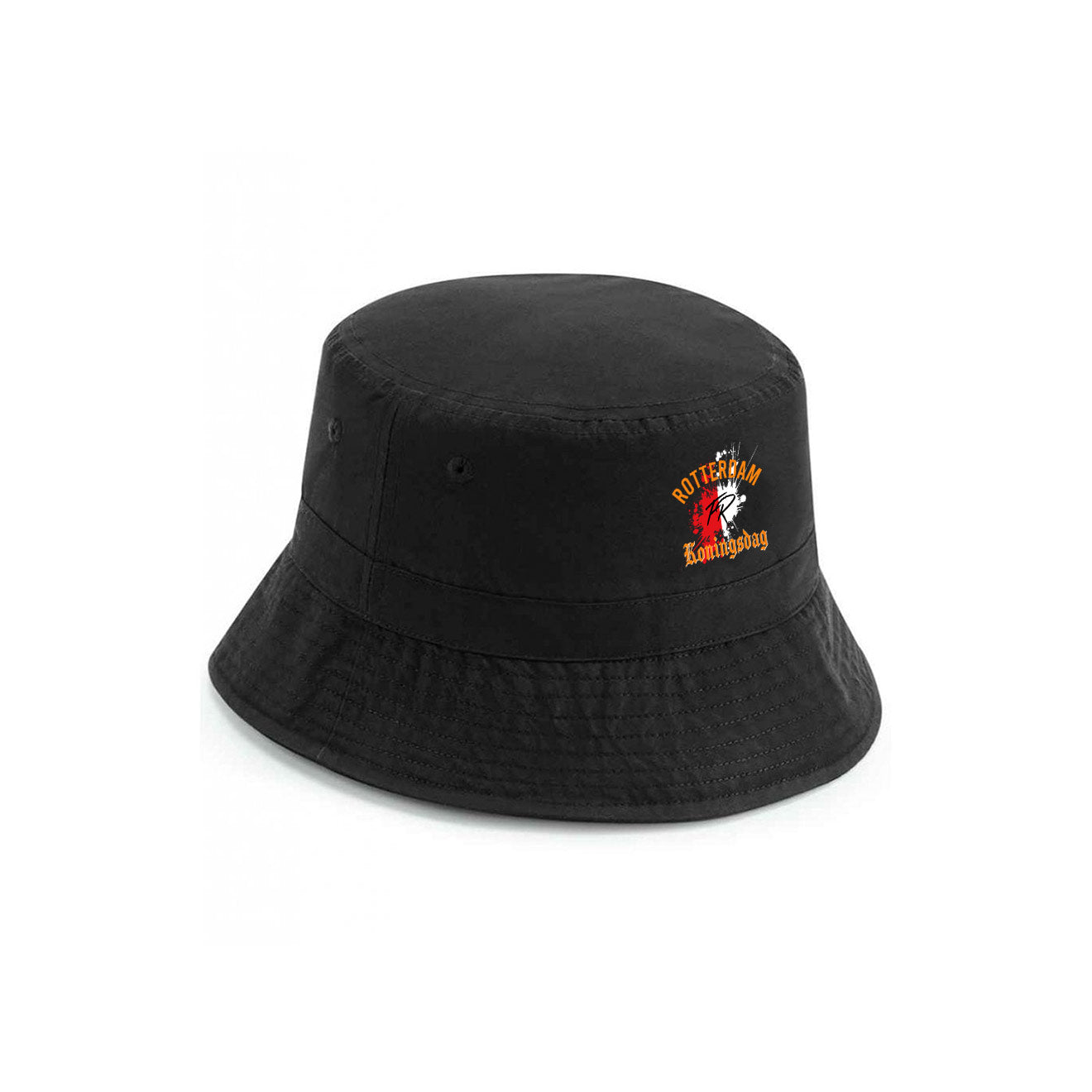 Bucket hat zwart - Koningsdag 2025 - Rotterdam FR 1908