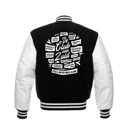 Varsity jas zwart - De club van zuid YNWA - FR - logo links